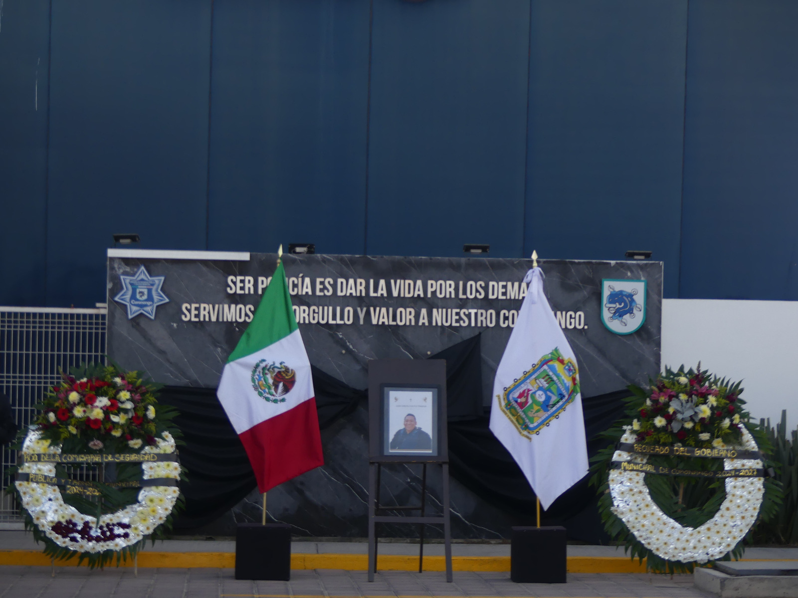 Comunicado oficial Rinde Ayuntamiento de Coronango homenaje a oficial caído en cumplimiento de su deber