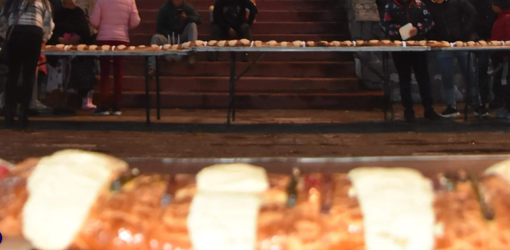 Foto: Cortesía ¡Increíble! Tahoneros de Totolac crean la Rosca de Reyes más grande de Tlaxcala