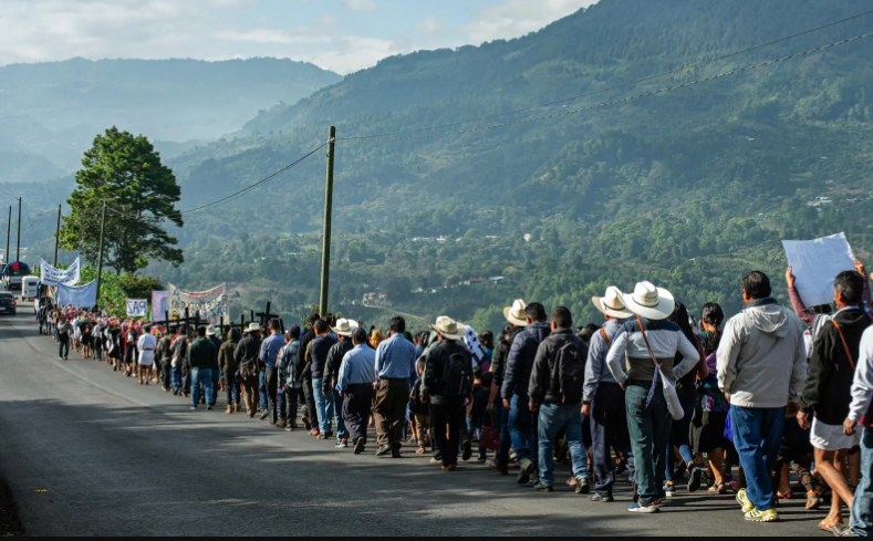 Foto: Cortesía Marcha multitudinaria en Chenalhó exige justicia y desarme del crimen organizado