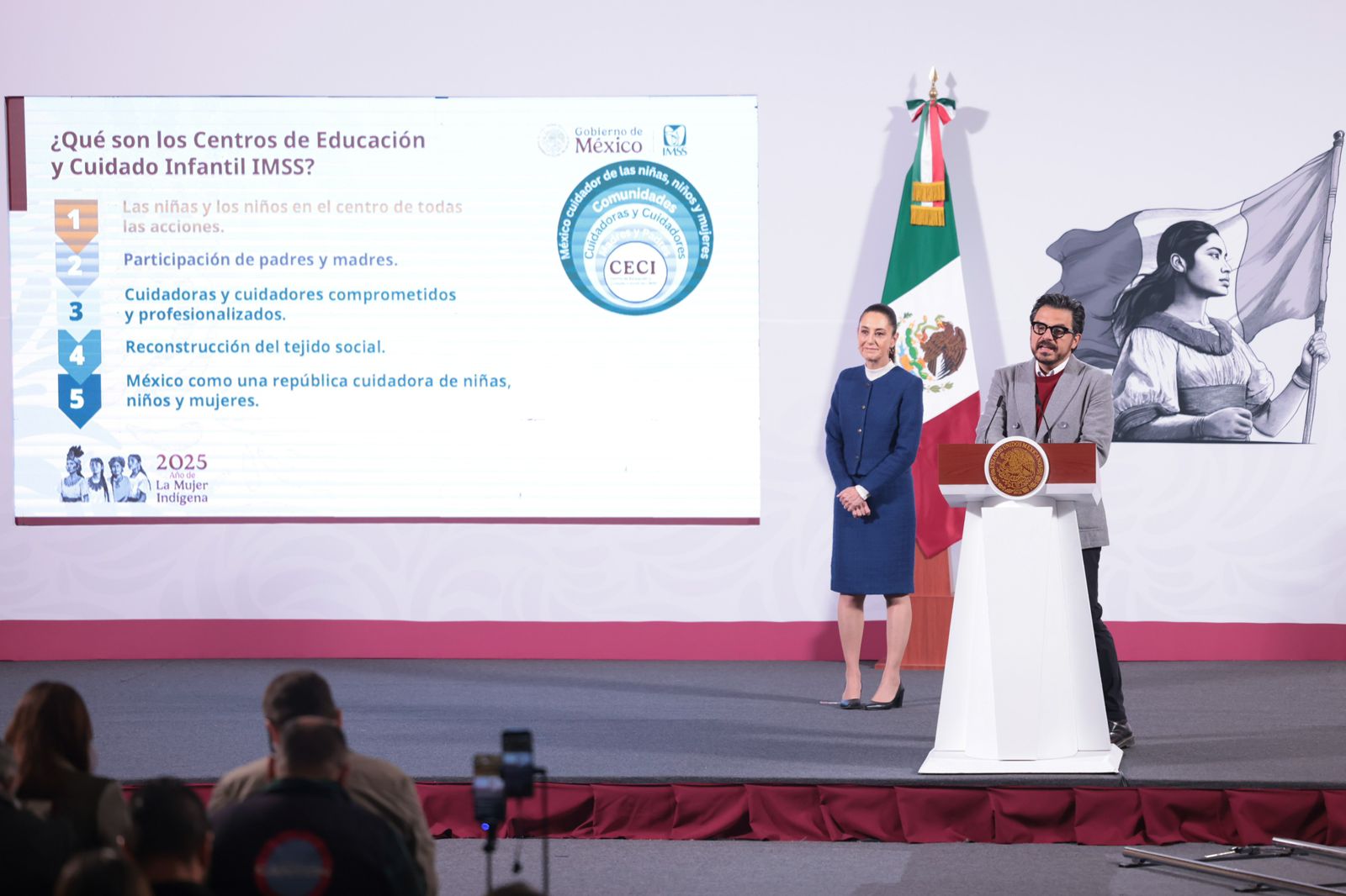Foto: Cortesía Gobierno de Claudia Sheinbaum lanza proyecto de Centros de Educación y Cuidado Infantil del IMSS