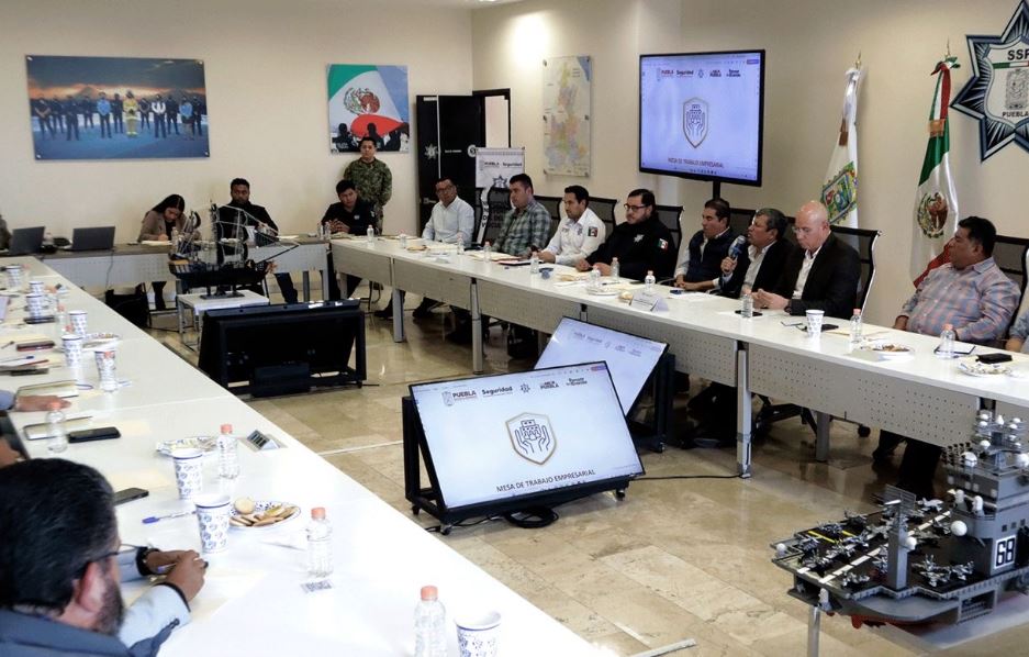 Foto: Cortesía Gobierno de Puebla y sector empresarial refuerzan seguridad y prevención