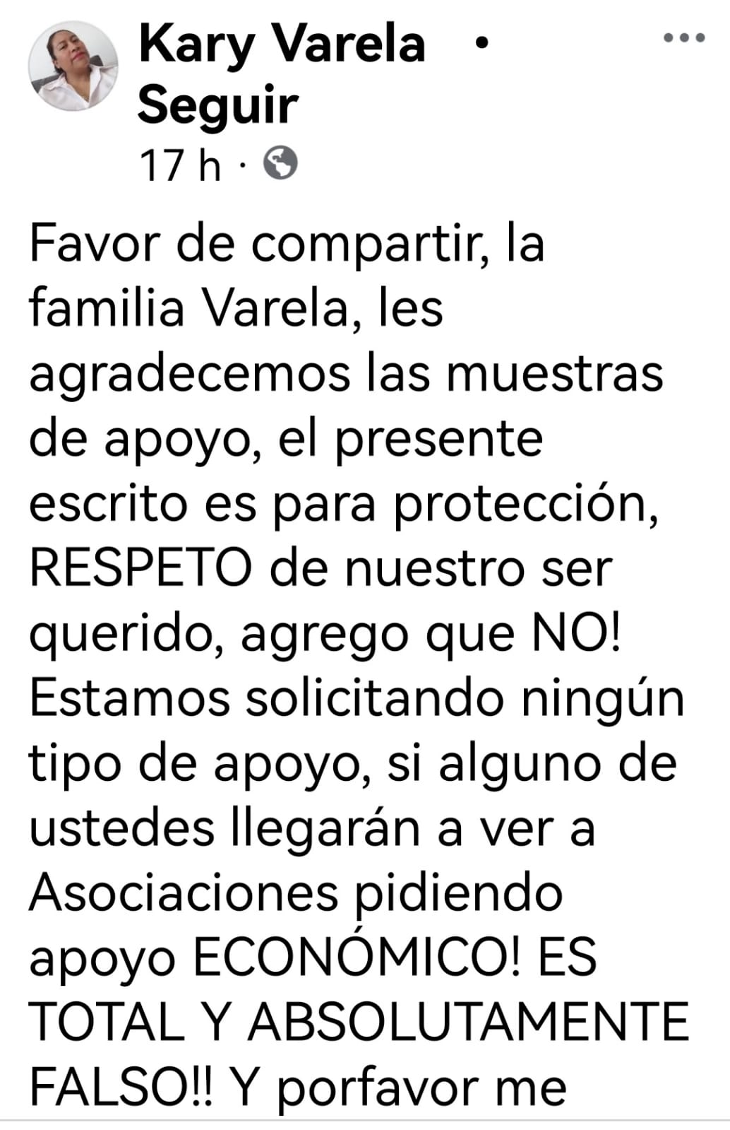 Por: Cortesía Lula Pineda Niega familia de Génesis Mei Ling participar en marcha: “Vivimos un momento de solidaridad y luto familiar”