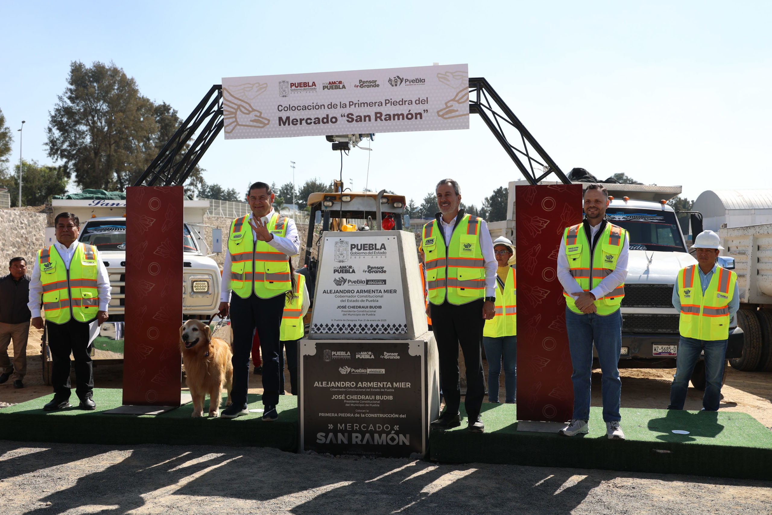Colocan Primera Piedra del Mercado San Ramón en Puebla con Inversión de 80 Millones de Pesos