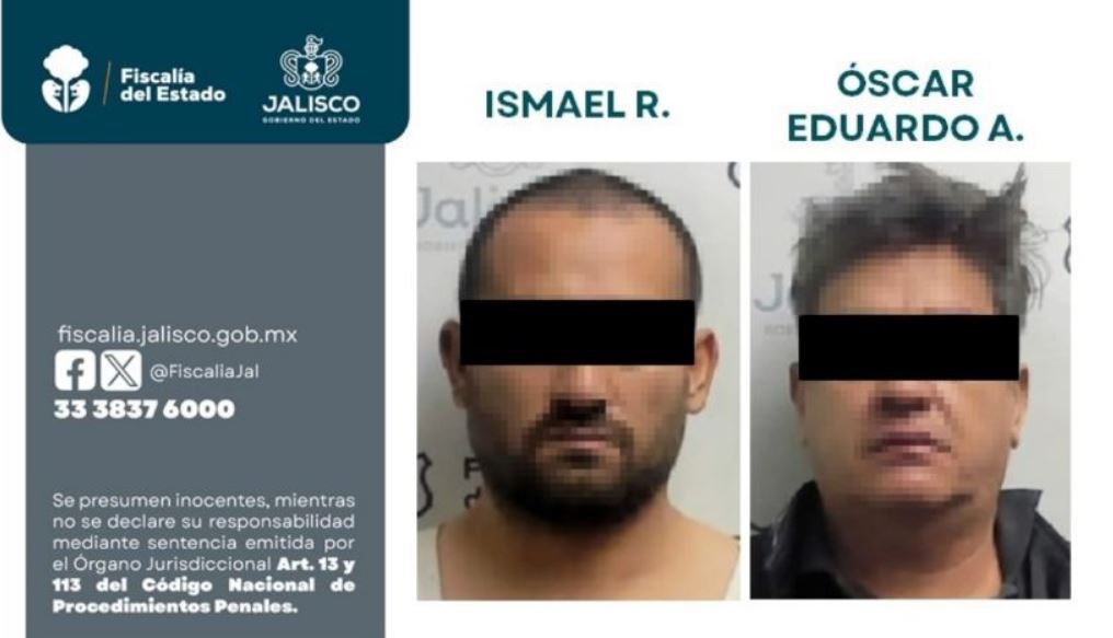 Foto: Cortesía Detienen a dos implicados en robo de valores y doble homicidio en Guadalajara