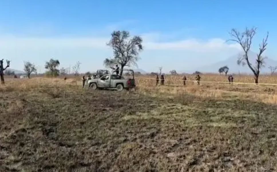 Foto: Cortesía Cadáver hallado en Santa María Coronango con amenazas de grupo delictivo