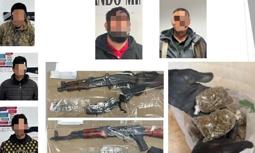Foto: Cortesía Arrestan a 5 y aseguran armas, drogas y vehículos en Sonora