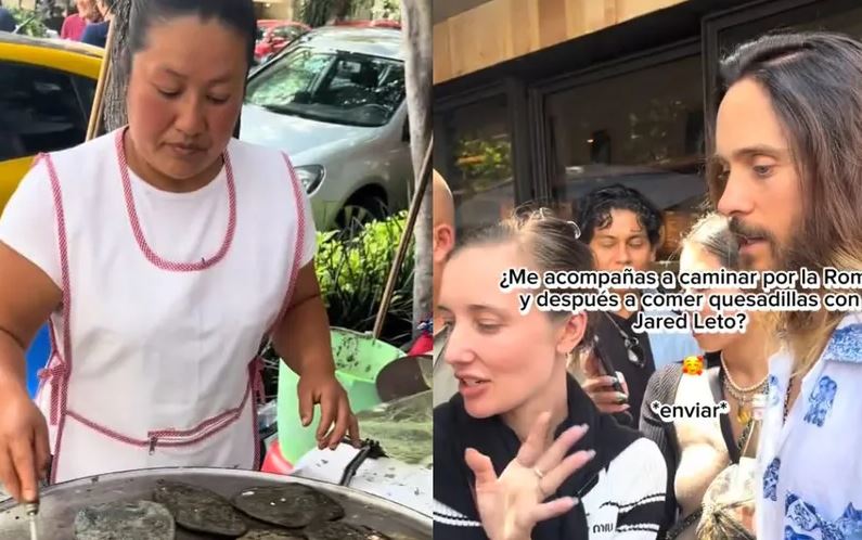 Foto: Cortesía Jared Leto compra quesadillas en la Roma y sorprende a todos