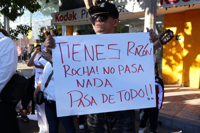 Foto: Cortesía Protesta en Sinaloa: Exigen justicia por Gael y Alexander y la renuncia de Rocha