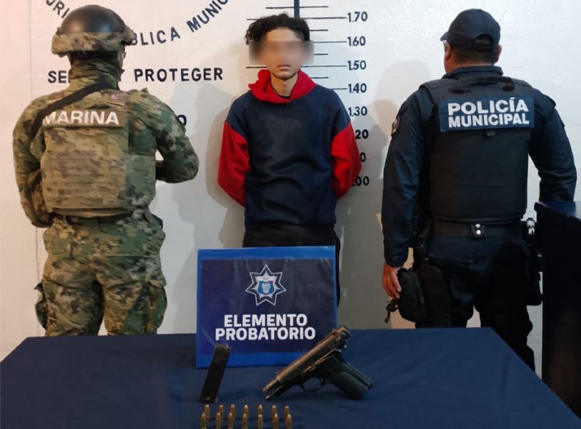 Foto: Cortesía Detienen a Alexis "N" en Cholula por portar arma de fuego sin licencia