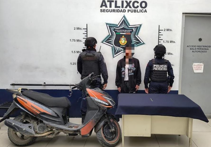 Foto: Cortesía Policía de Atlixco detiene a tres por robo de motocicletas en operativo