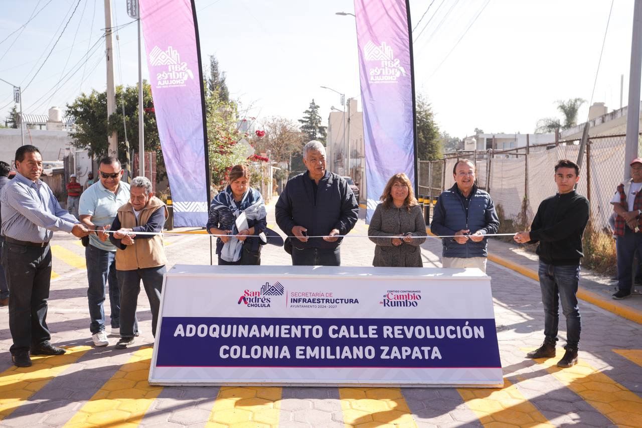 Comunicado oficial San Andrés Cholula avanza con la rehabilitación de la calle Revolución