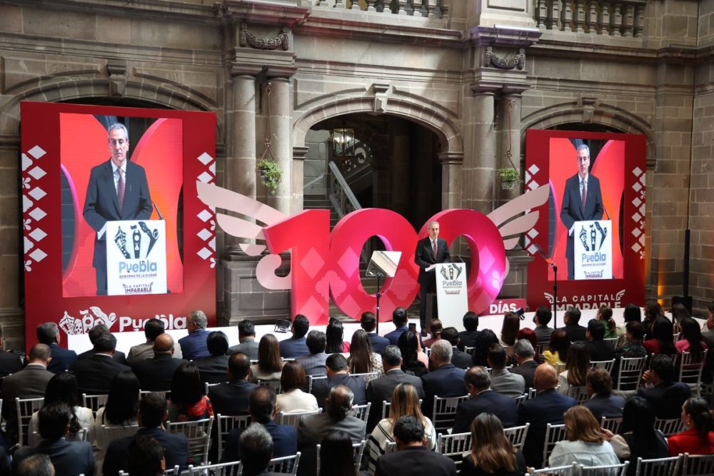 Foto: Cortesía Pepe Chedraui presenta balance de sus primeros 100 días de gobierno en Puebla