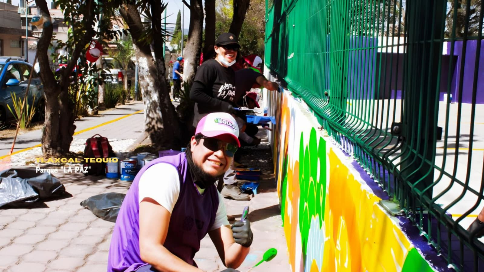 Foto: Cortesía Jóvenes transforman espacios públicos en Tlaxcala con Tlaxcal-Tequio