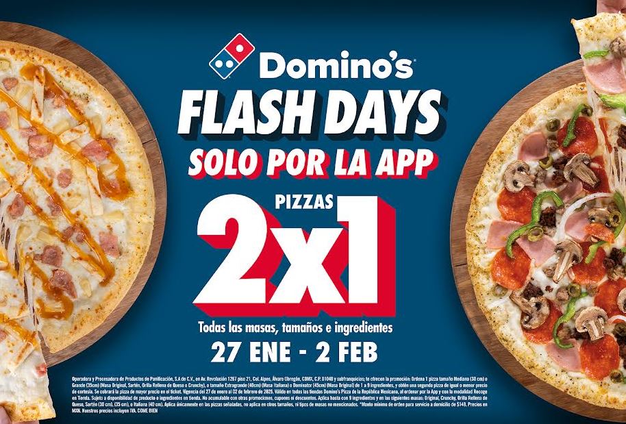 Foto: Cortesía  ¡No te pierdas el 2x1 de Domino’s! Flash Days hasta el 2 de febrero