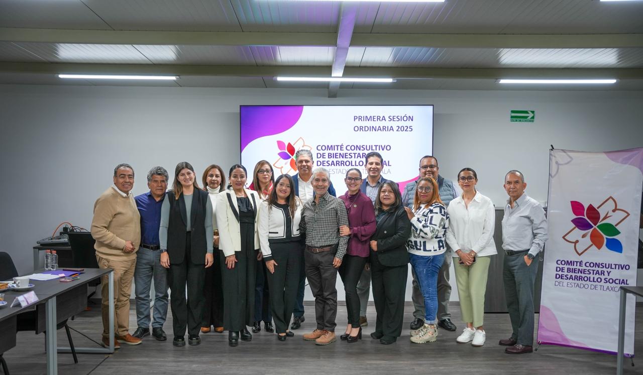 Foto: Cortesía Fernanda Espinosa lidera la primera sesión 2025 del Comité Consultivo de Bienestar en Tlaxcala