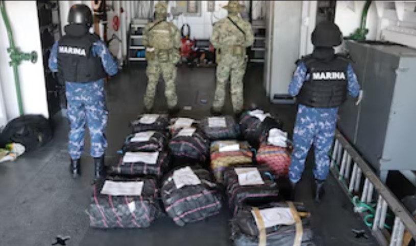 Foto: Cortesía Detienen a dos ecuatorianos con 590 kg de cocaína en costas de Chiapas