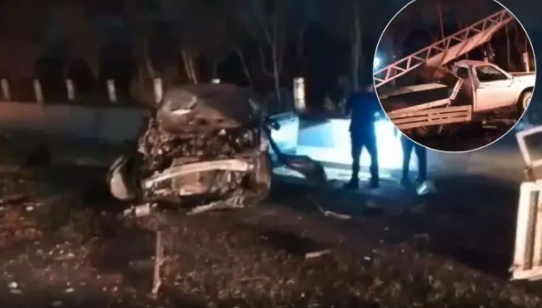Foto: Cortesía Fuerte choque con volcadura en la autopista a Reynosa