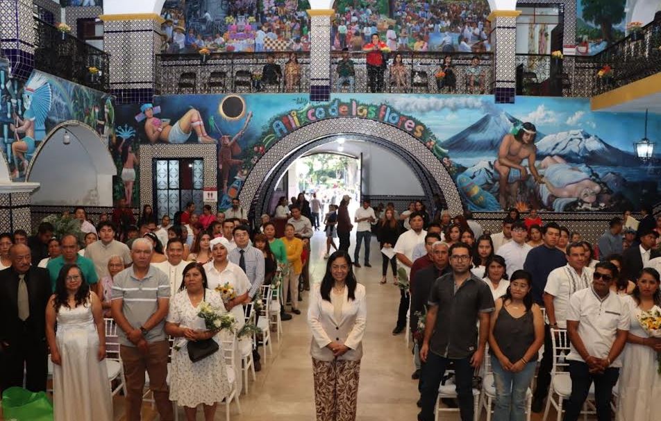 Foto: Cortesía Unen sus vidas en Atlixco: 26 parejas se casan en bodas colectivas