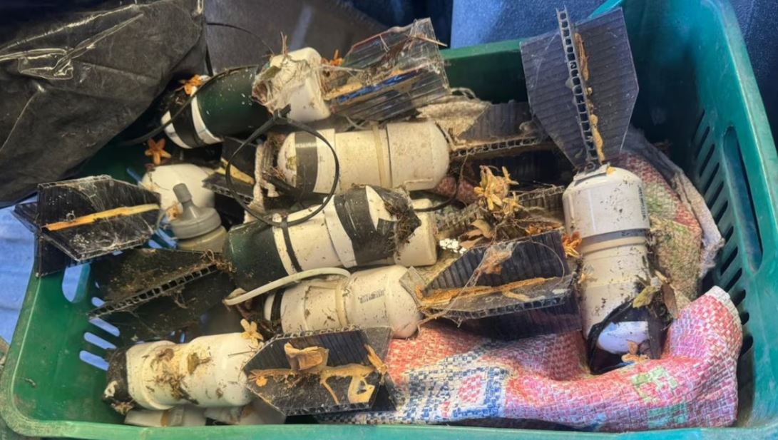Foto: SSP de Michoacán Drones explosivos decomisados en Michoacán