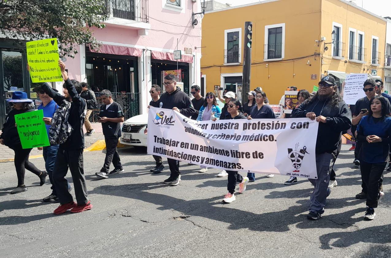 Foto: Cortesía Médicos Veterinarios de Tlaxcala realizan paro en protesta por violencia
