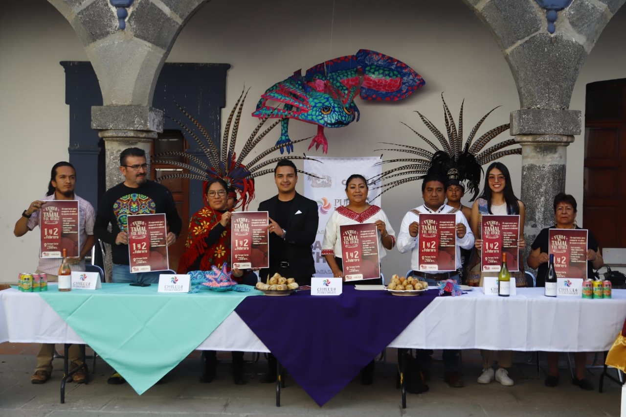 Comunicado oficial Invita gobierno de San Pedro Cholula a la Feria del Tamal y el Atole, además de exhibición de ajolotes este 1 y 2 de febrero