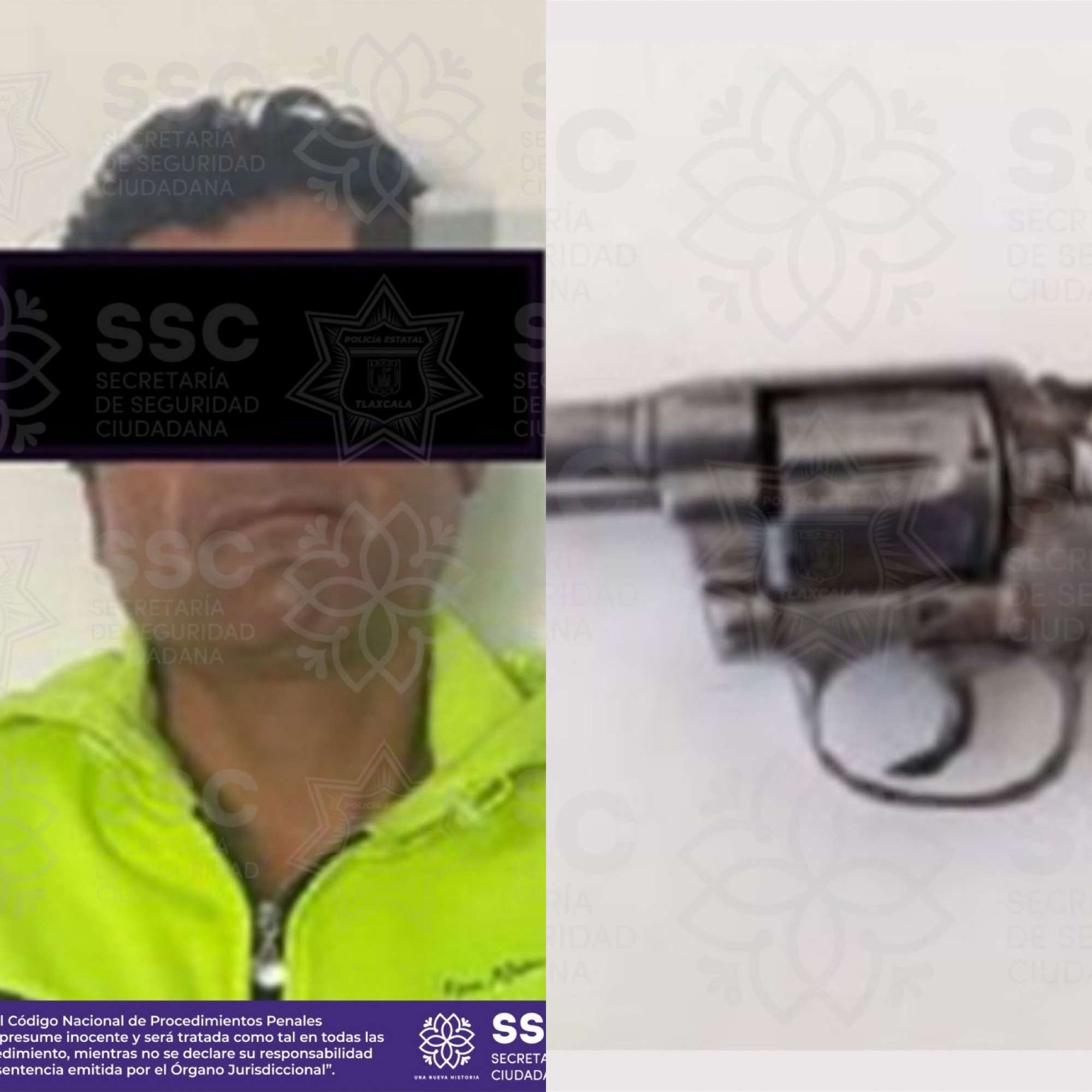 Foto: Cortesía Detienen a hombre con revólver ilegal en Zacatelco durante operativo