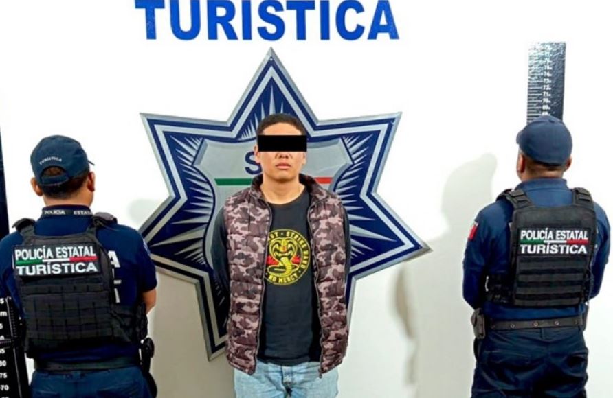 Foto: Cortesía Detención en el Centro Histórico de Puebla