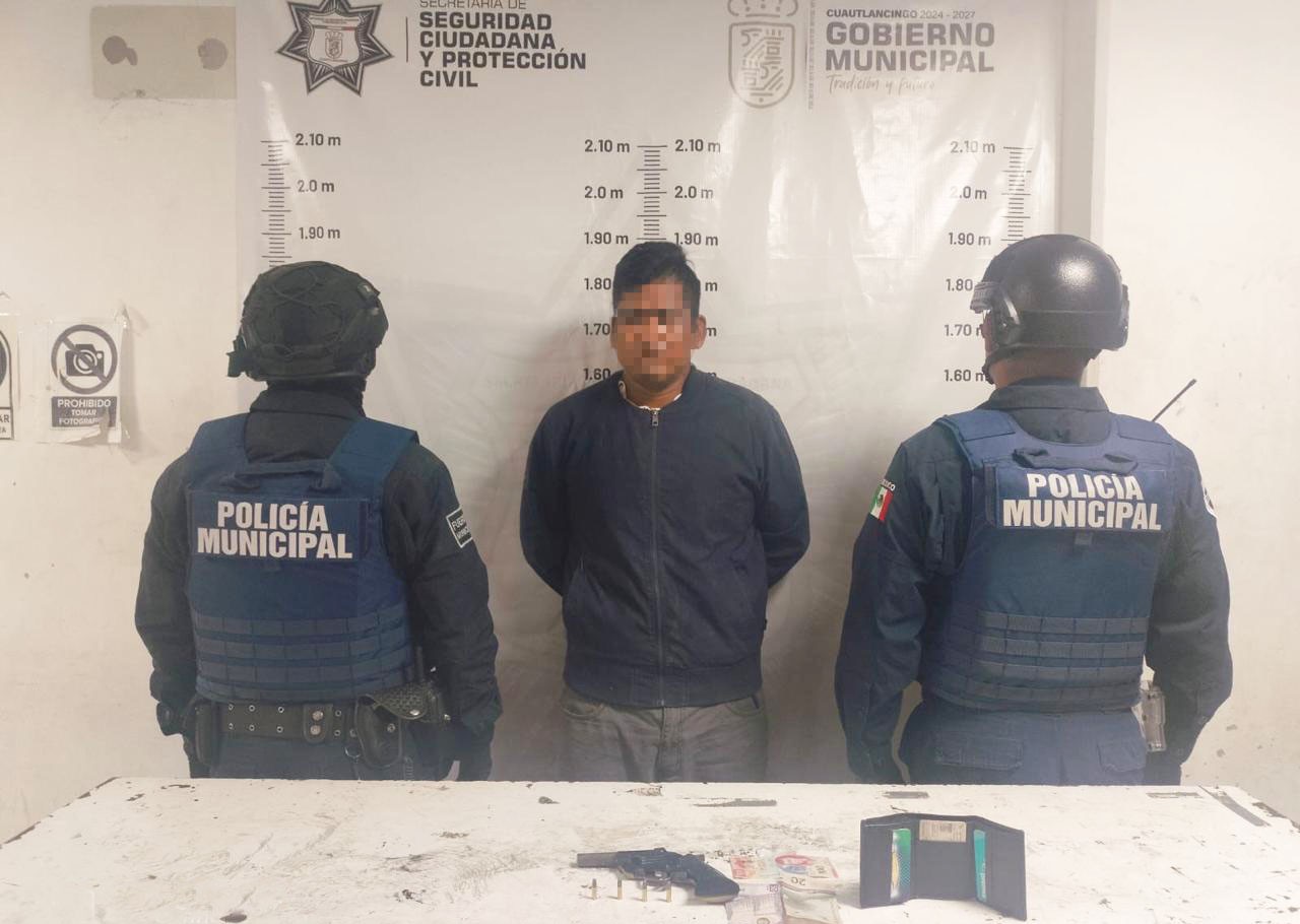 Comunicado oficial Policía de Cuautlancingo detiene a presunto asaltante en la inspectoría Nuevo León