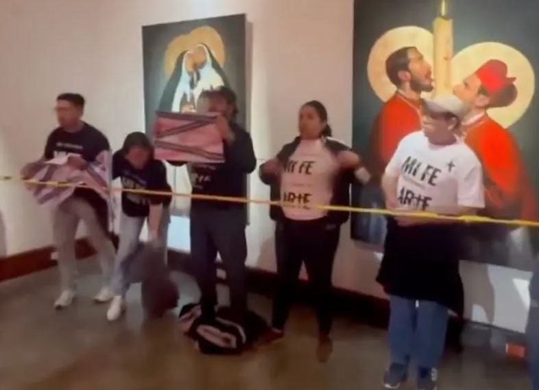 Foto: Cortesía Protesta católica contra la exhibición ‘La venida del señor’