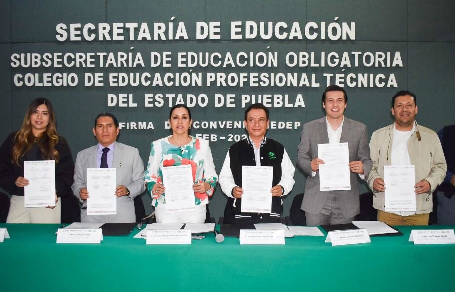 Foto: Cortesía Conalep y IEDEP firman convenio para mejorar la educación en Puebla