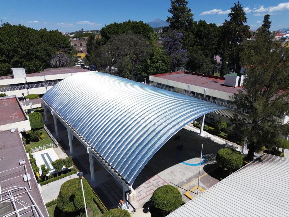 Foto: Cortesía Inauguran techado escolar con captación pluvial en el CENHCH
