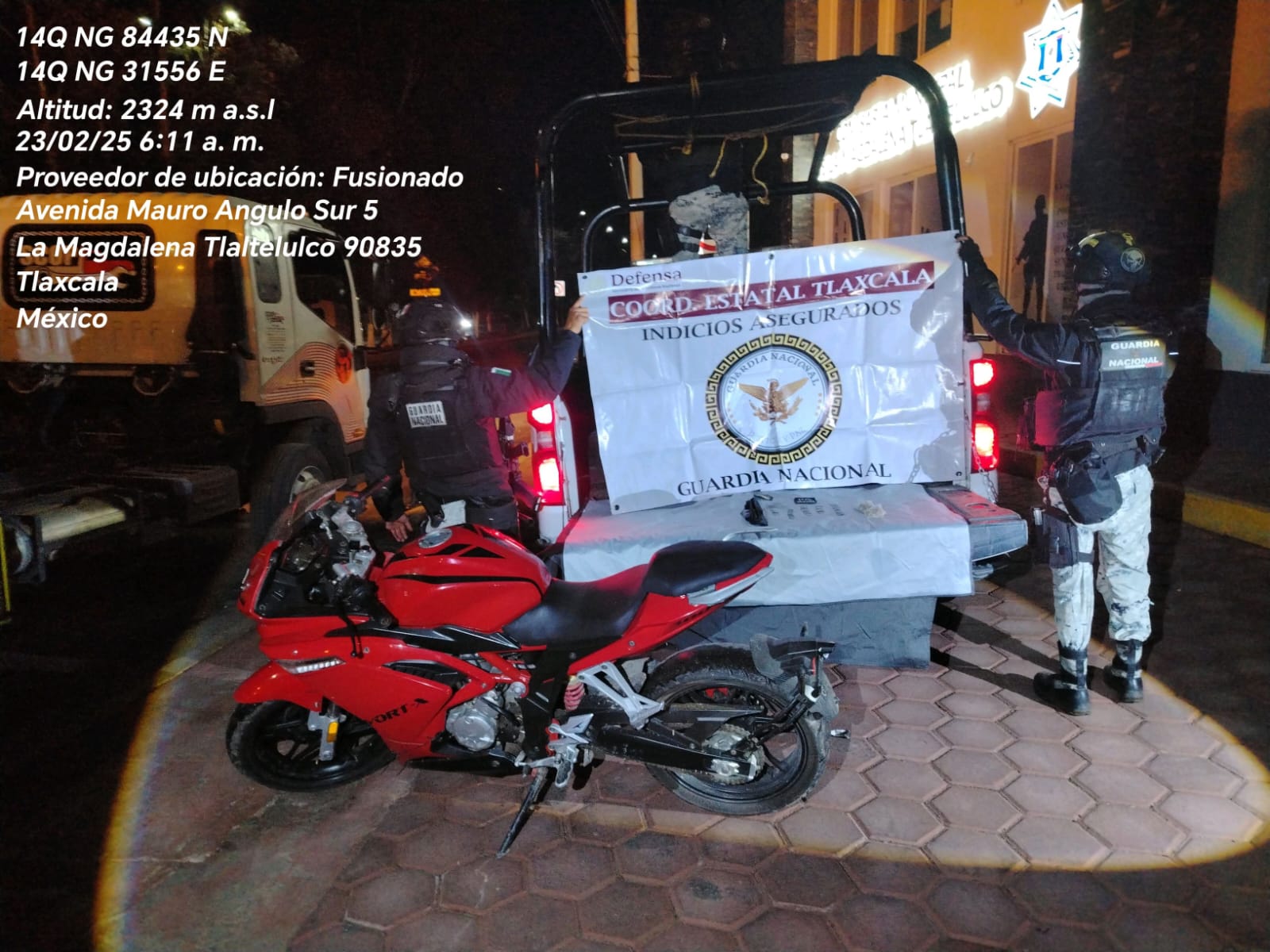 Foto: Cortesía Guardia Nacional frustra asalto y asegura droga en Tlaxcala