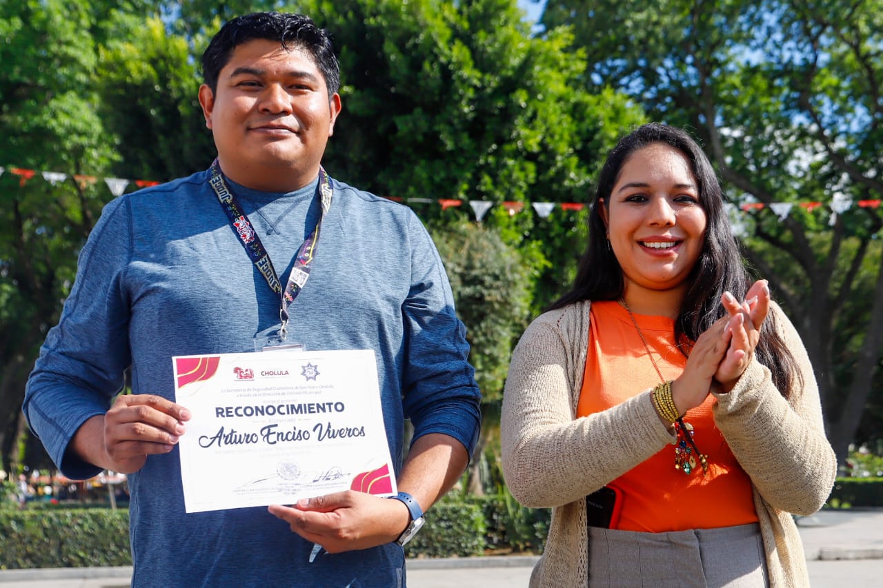 Comunicado oficial Turismo capacita a policías de San Pedro Cholula para mejorar la atención a visitantes