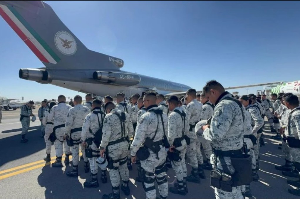 Foto: Cortesía México refuerza la seguridad fronteriza con el despliegue de 10,000 elementos de la Guardia Nacional
