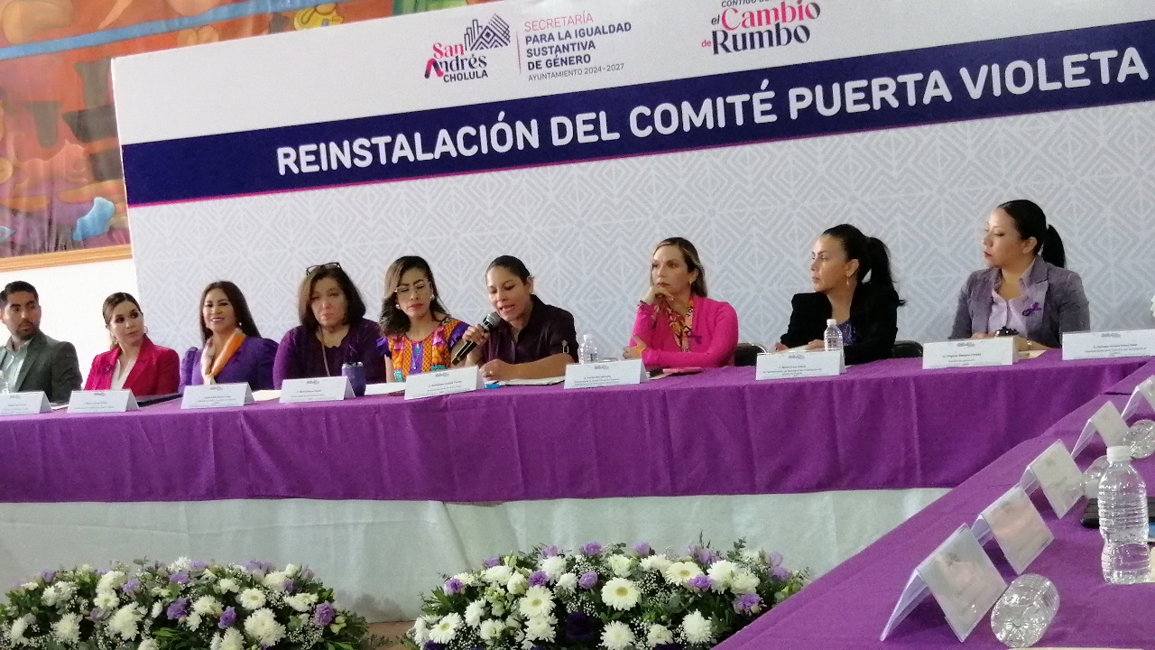 Por: Cortesía Lula Pineda Reinstalan el Comité Municipal de Puerta Violeta: San Andrés Cholula