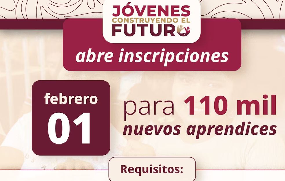 Foto: Cortesía ¡Aplica ahora! Jóvenes Construyendo el Futuro 2025 abre nuevas vacantes