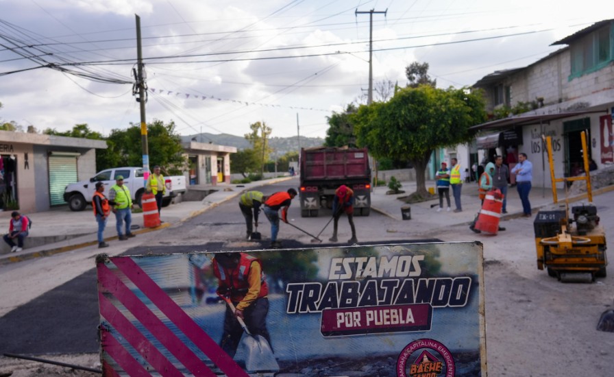 Foto: Cortesía Más de 87 mil baches han sido tapados en Puebla capital