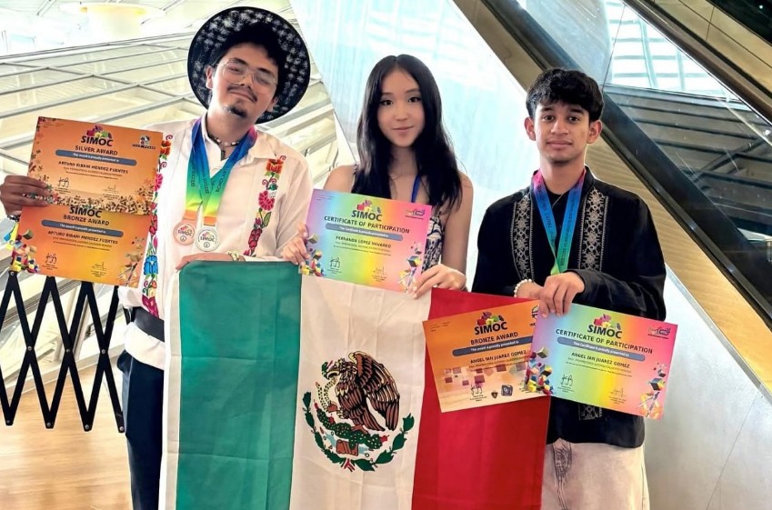 Foto: Cortesía Puebla brilla en Singapur con talento matemático juvenil