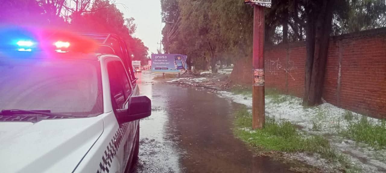 Activan protocolos de atención y operativos luego de intensa lluvia en Tlaxcala