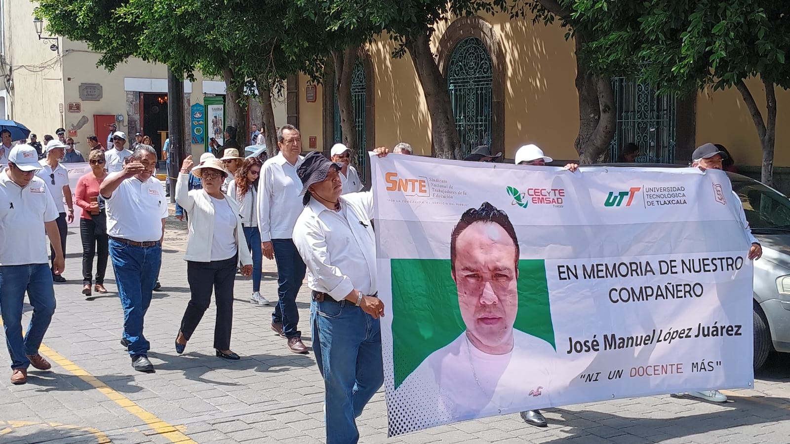 Foto: Cortesía Maestros del SNTE marchan en Tlaxcala para exigir justicia y seguridad