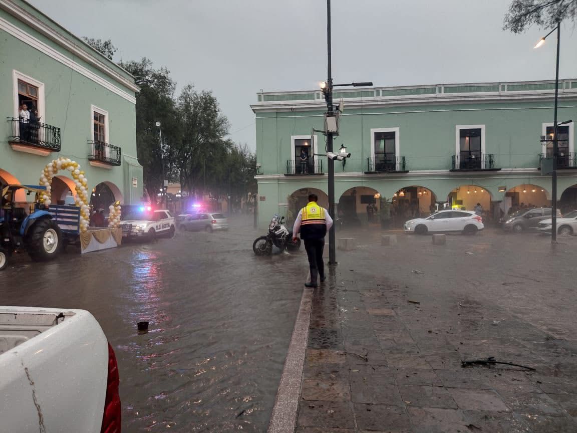 Tlaxcala enfrenta inundaciones por lluvias; Protección Civil atiende emergencias