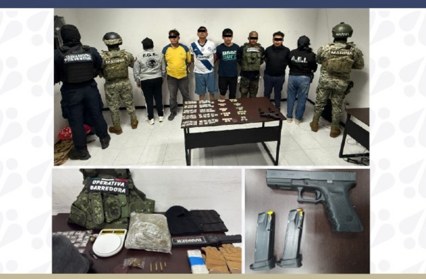 Foto: Cortesía Detienen a cinco generadores de violencia vinculados con "La Barredora"