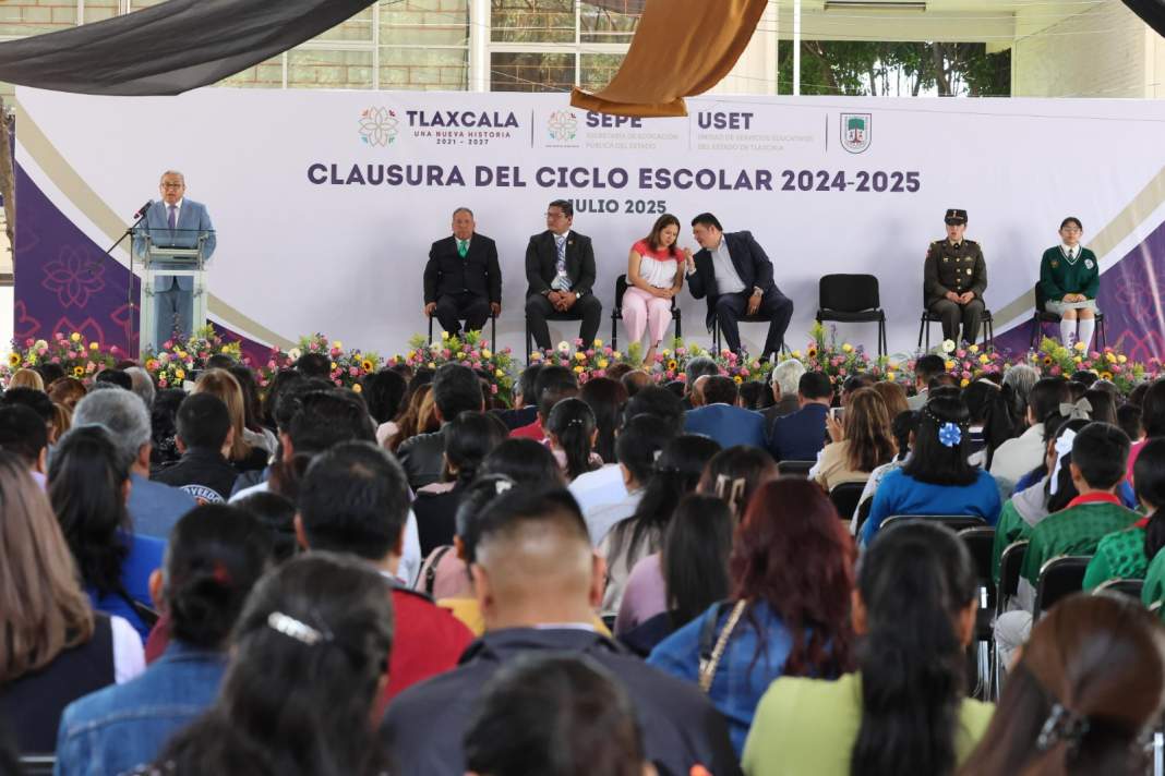 Foto: Cortesía Clausura ciclo escolar 2024-2025 en Tlaxcala: educación y futuro tecnológico