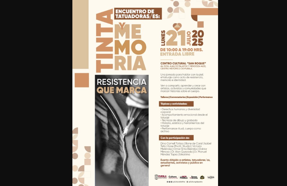 Foto: Cortesía Encuentro artístico “Tinta y Memoria” en Puebla
