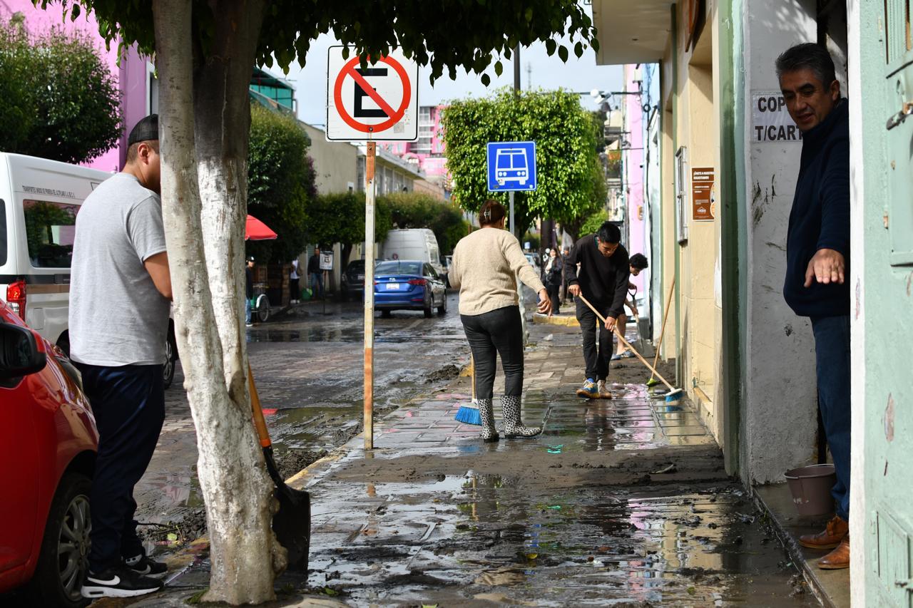 Comerciantes de Tlaxcala exigen apoyo tras tromba e inundaciones