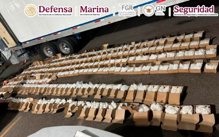 Foto: Cortesía Capturan a Óscar ‘L’ con más de mil kilos de metanfetamina en BCS