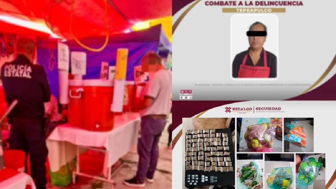 Foto: Cortesía Detienen a mujer que vendía droga en puesto de aguas frescas en Hidalgo