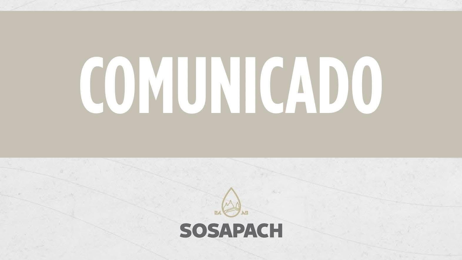 Comunicado oficial Se restablece el suministro de agua en zona centro de San Pedro Cholula