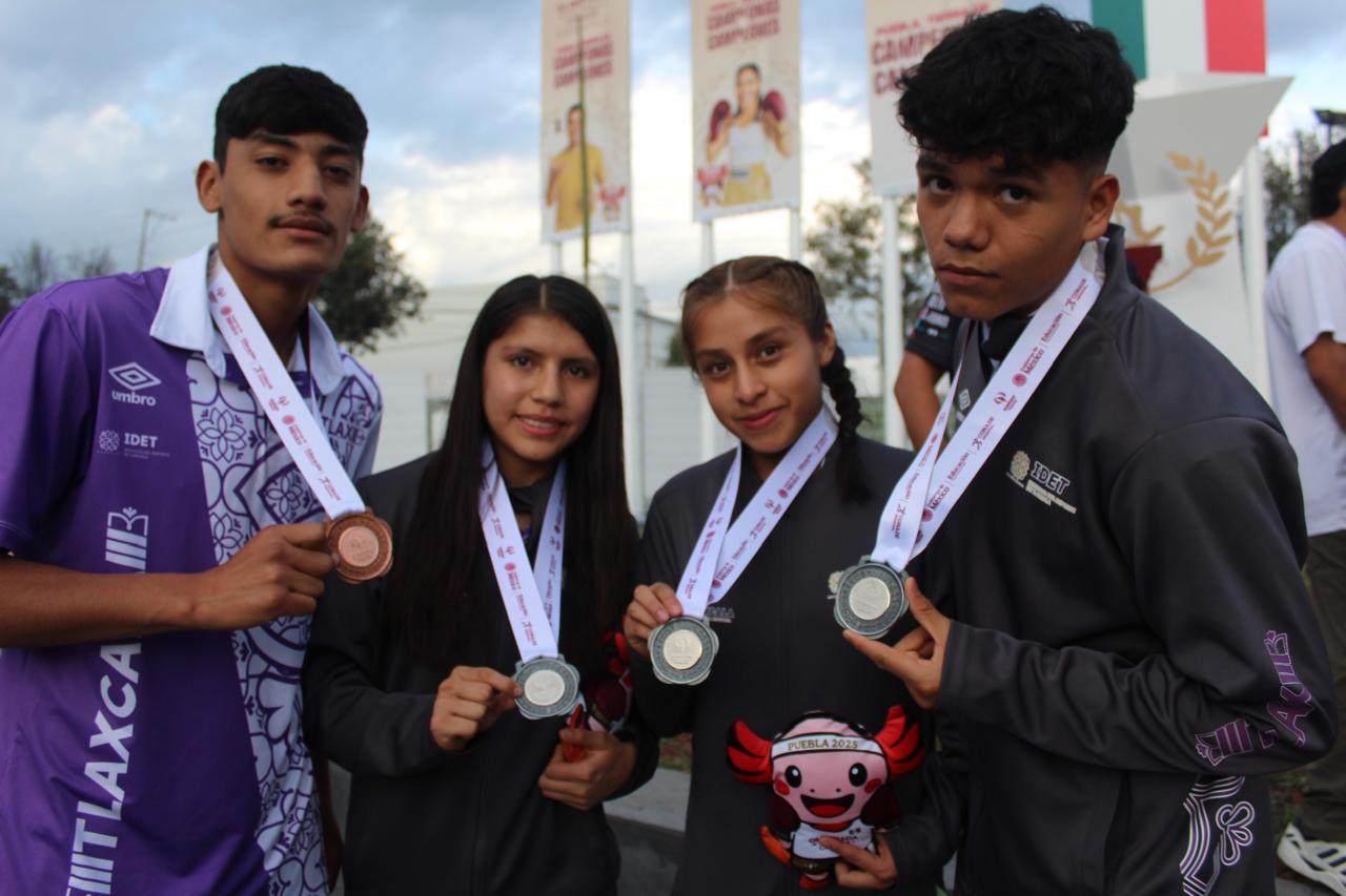 Tlaxcala brilla en CONADE 2025 con cuatro medallas en boxeo