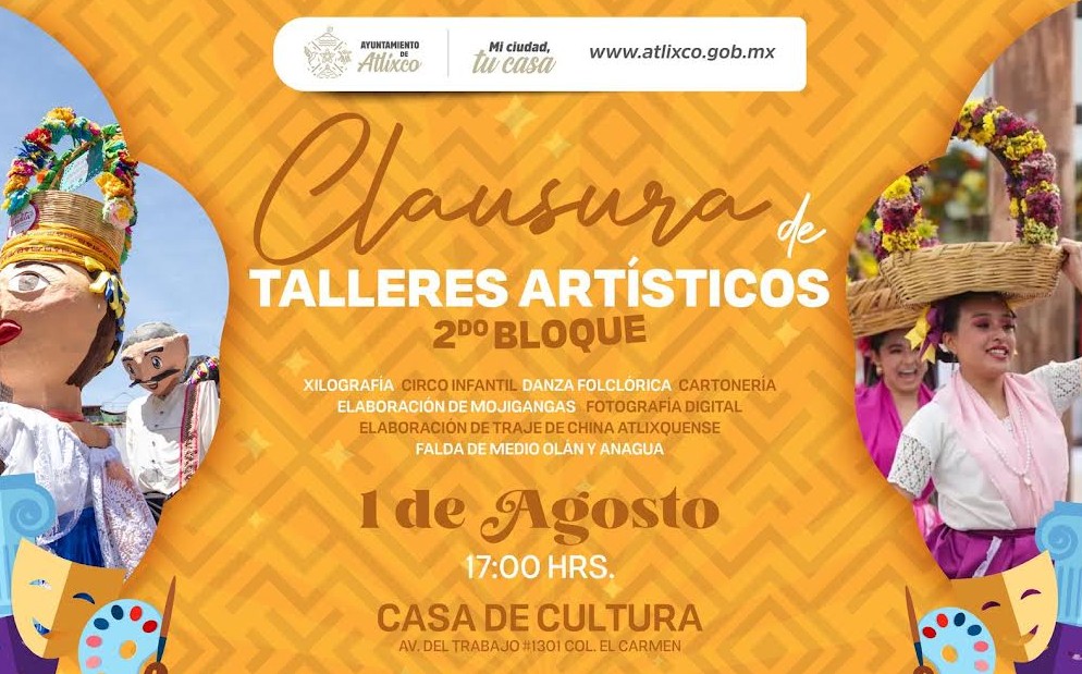 Foto: Cortesía Atlixco celebra el arte local con la clausura de talleres culturales